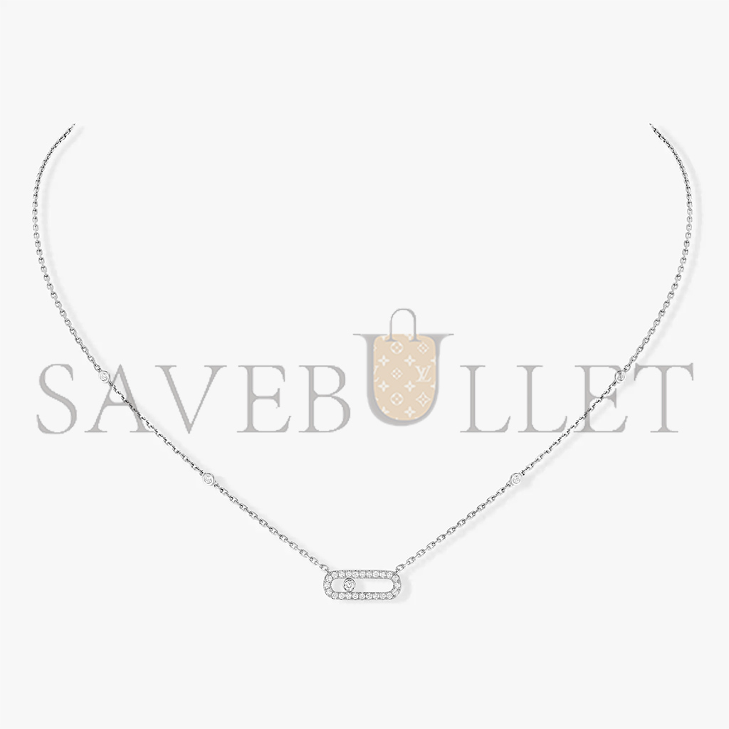 Mes1kaa paris move uno pavÉ white gold d1am0nd necklace 4708